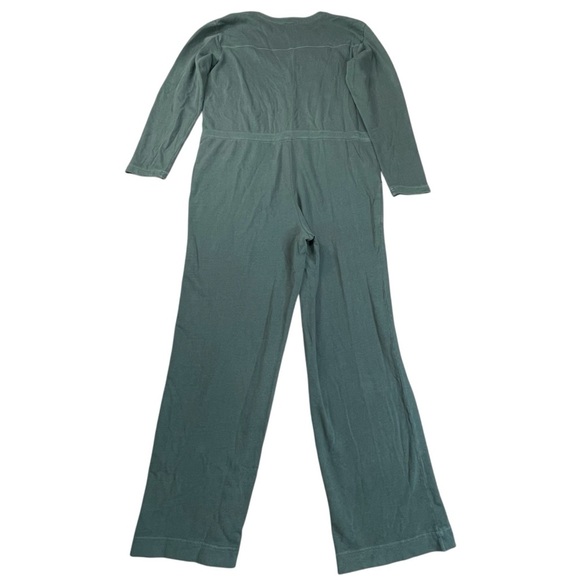 Old Navy Crop French-Terry Utility Jumpsuit Green Comfy Casual Utility M Tall - Picture 3 of 11